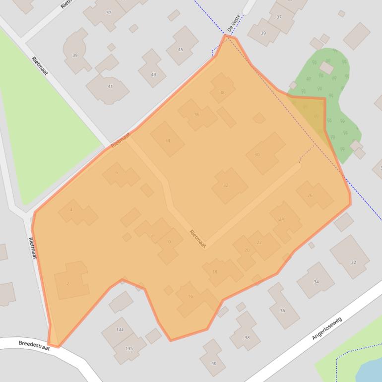 Kaart van postcodegebied 6983DG.