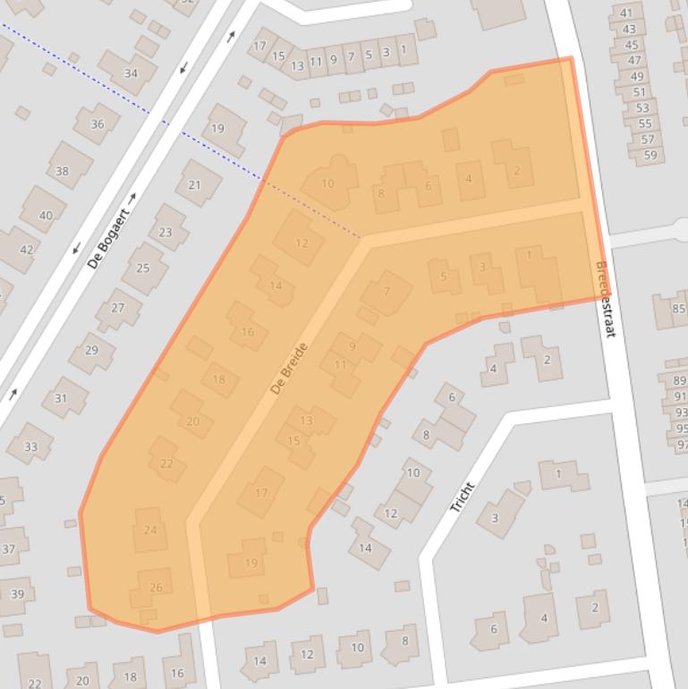 Kaart van postcodegebied 6983HG.