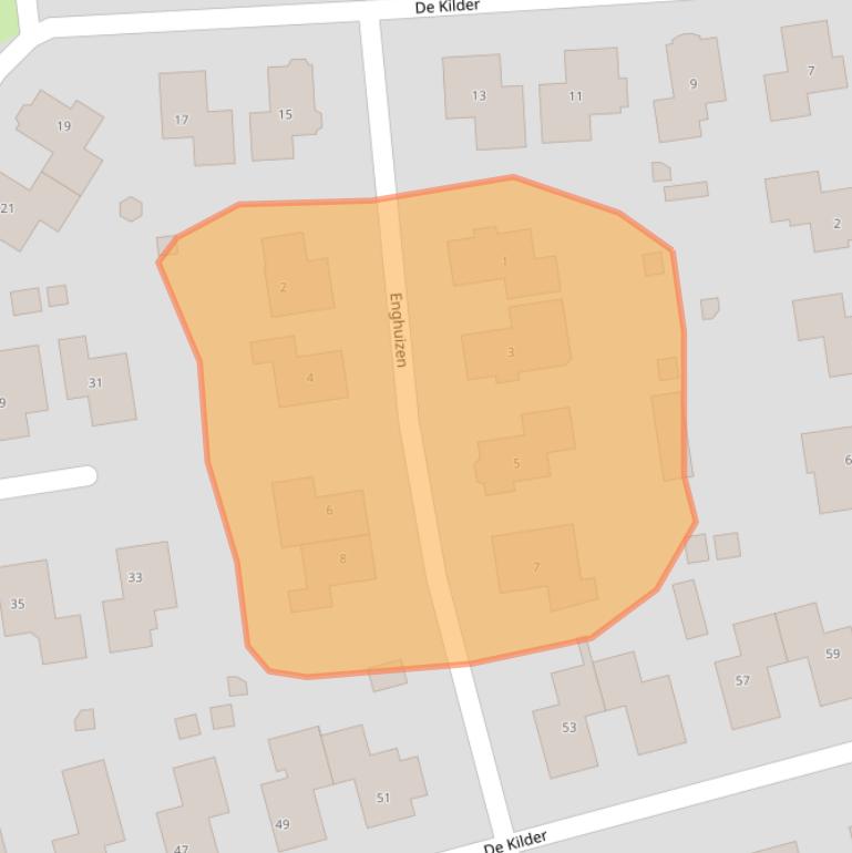 Kaart van postcodegebied 6983HL.