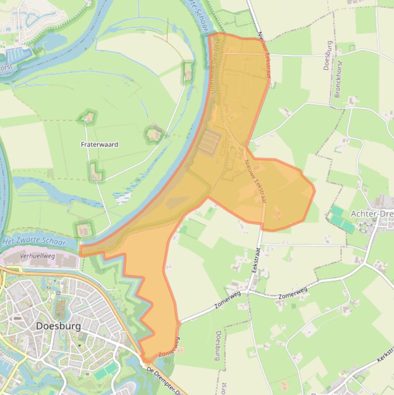 Kaart van postcodegebied 6984AG.