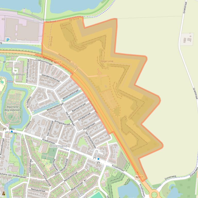 Kaart van postcodegebied 6984AK.