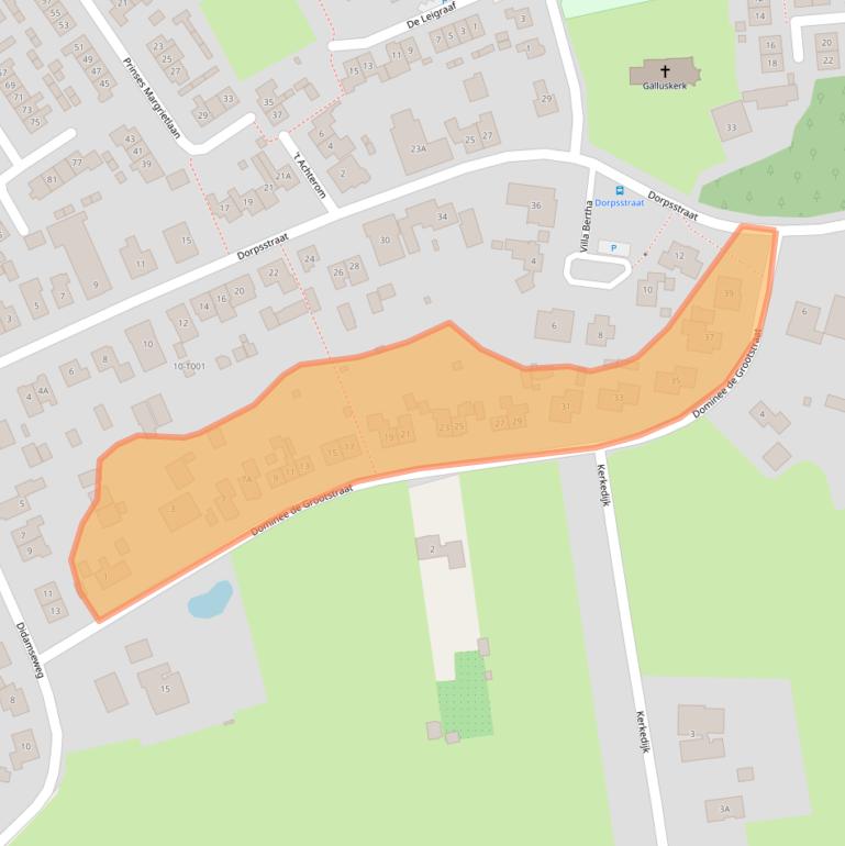 Kaart van postcodegebied 6986AE.