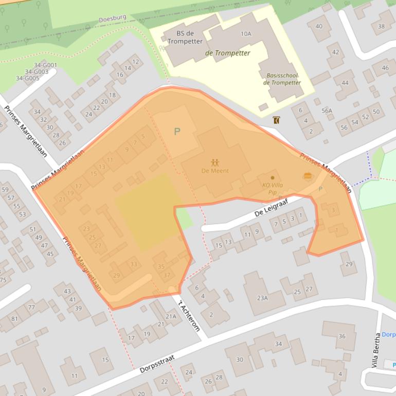 Kaart van postcodegebied 6986AP.