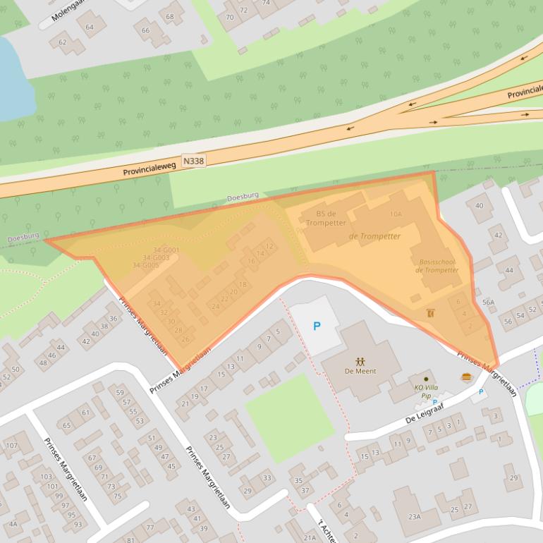 Kaart van postcodegebied 6986AT.