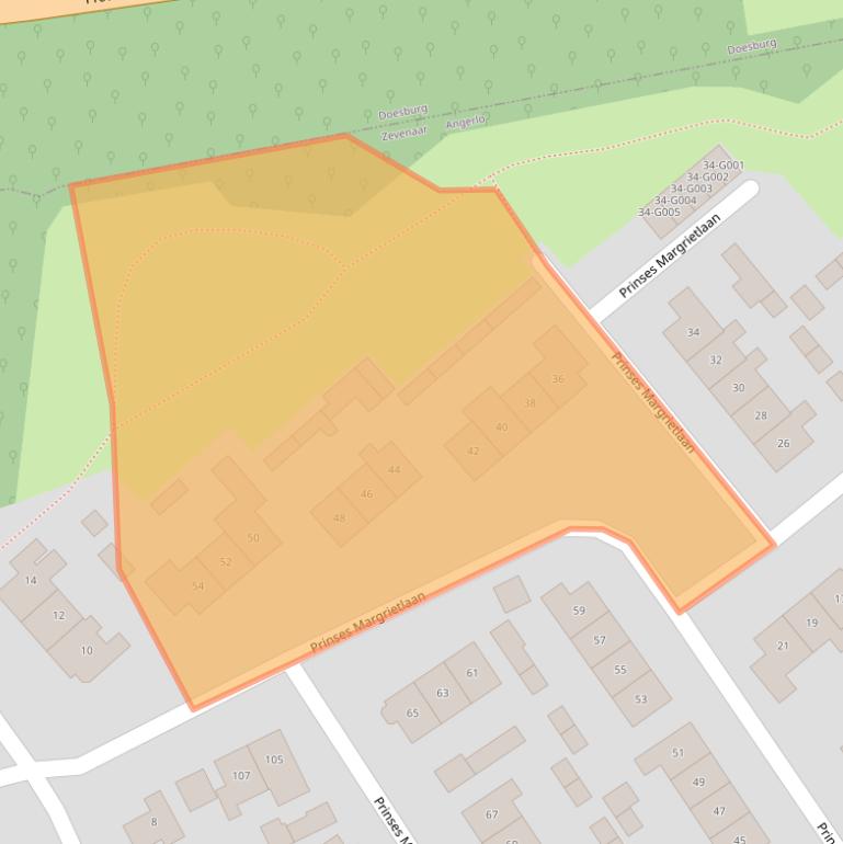 Kaart van postcodegebied 6986AV.