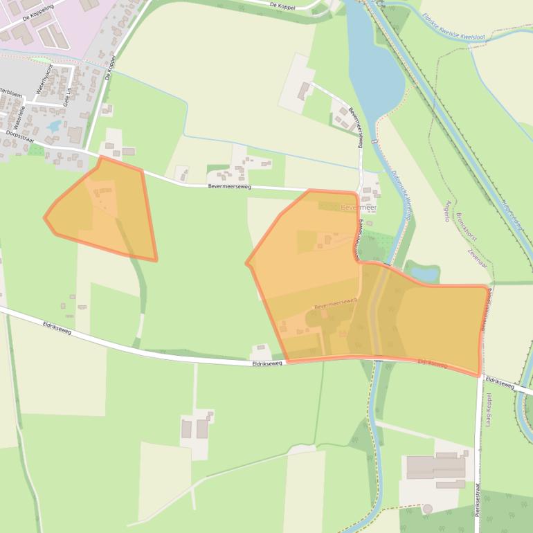 Kaart van postcodegebied 6986BL.