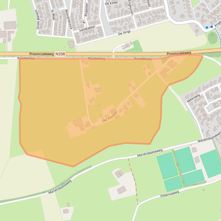 Kaart van postcodegebied 6986BN.