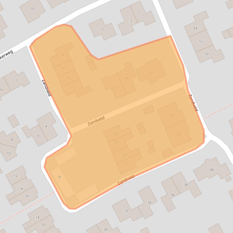 Kaart van postcodegebied 6986BT.