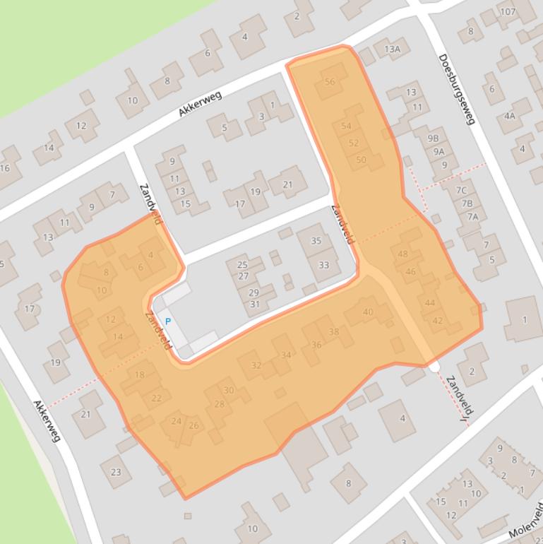 Kaart van postcodegebied 6986BV.