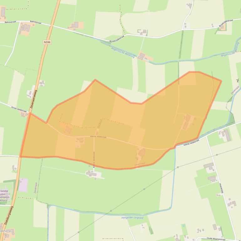Kaart van postcodegebied 6986CJ.