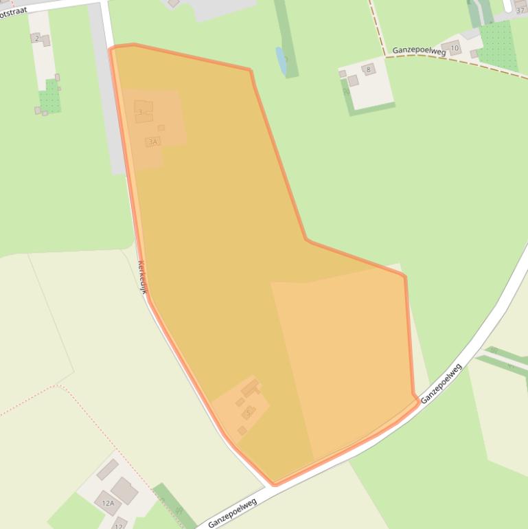 Kaart van postcodegebied 6986CP.