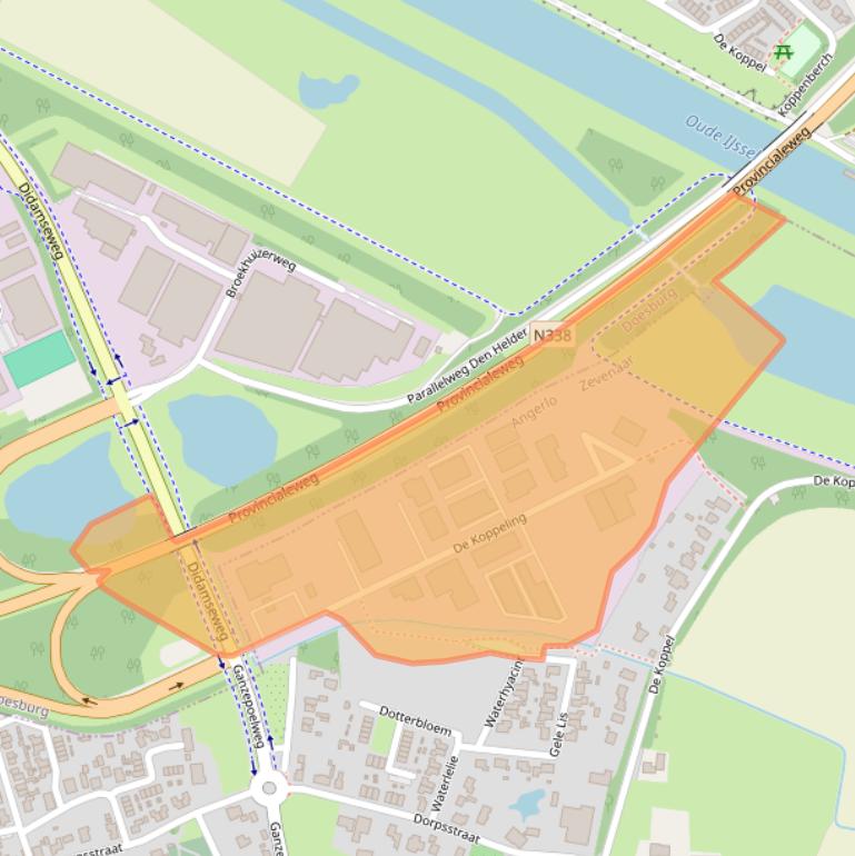 Kaart van postcodegebied 6986CS.