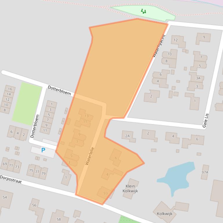 Kaart van postcodegebied 6986DB.