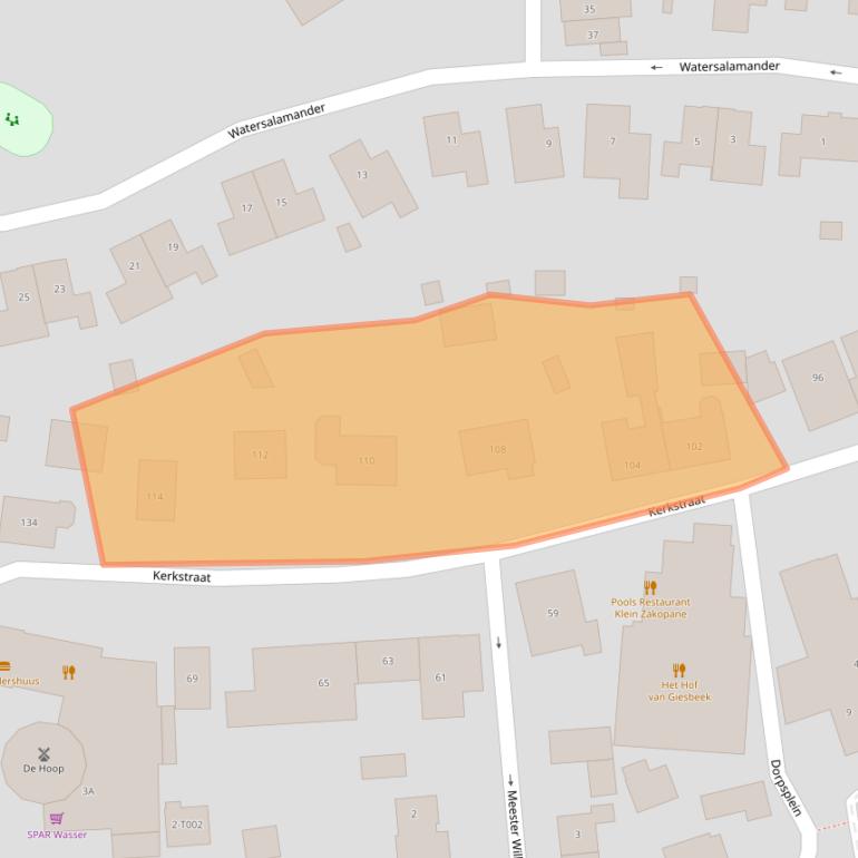 Kaart van postcodegebied 6987AE.