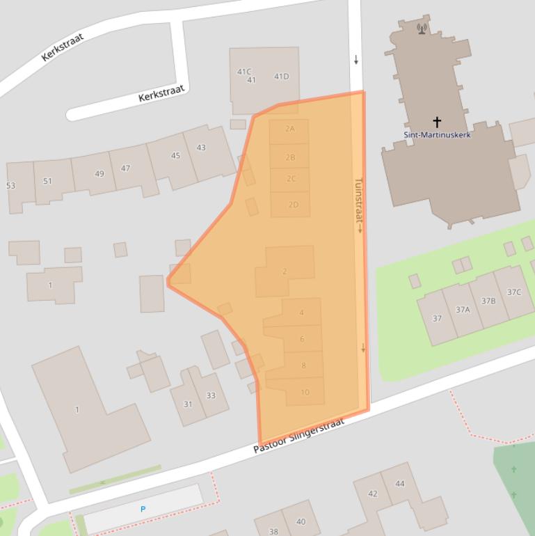 Kaart van postcodegebied 6987AJ.