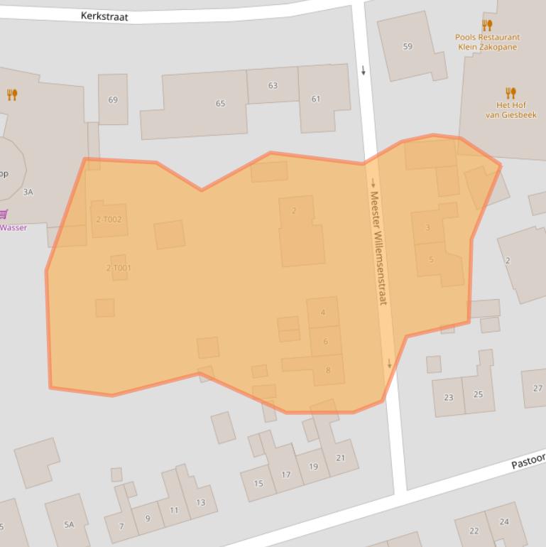 Kaart van postcodegebied 6987AM.