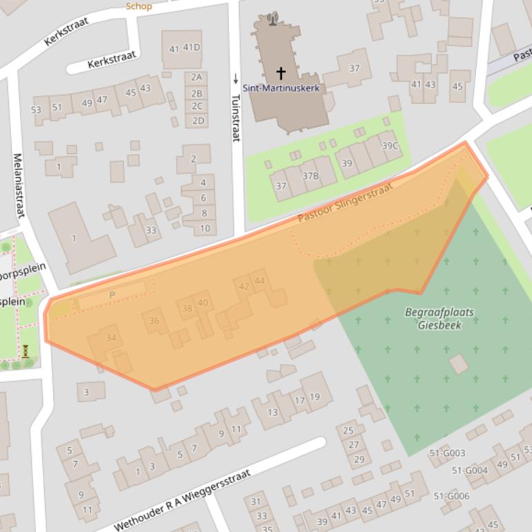 Kaart van postcodegebied 6987AS.