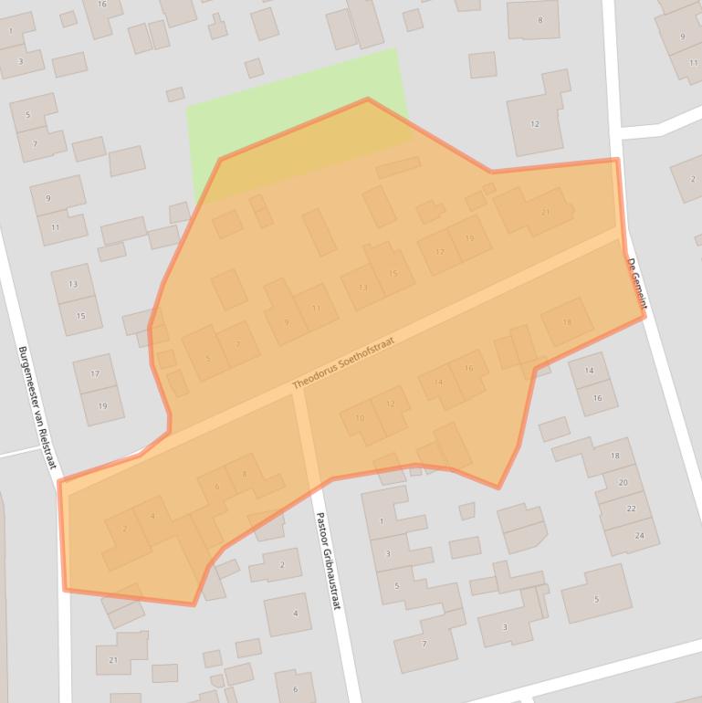 Kaart van postcodegebied 6987BA.