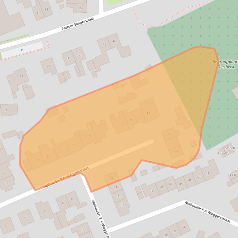 Kaart van postcodegebied 6987BC.