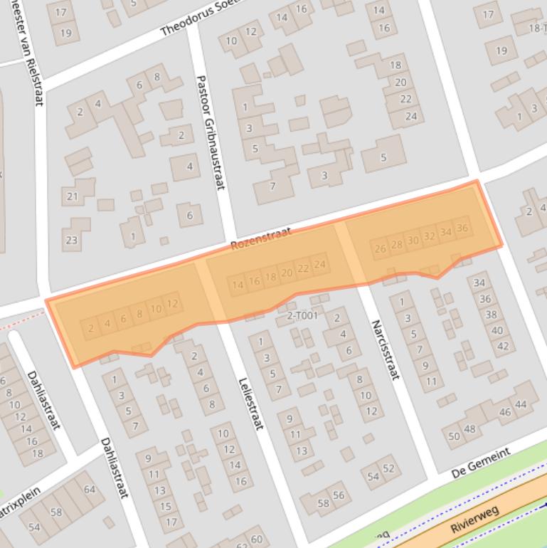 Kaart van postcodegebied 6987BL.