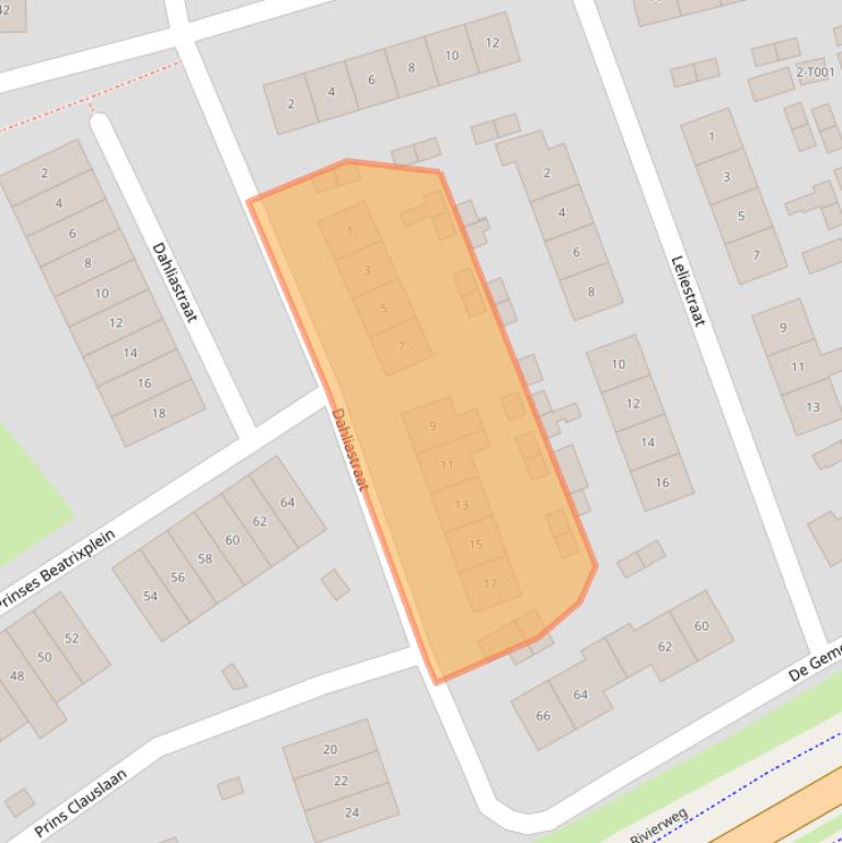 Kaart van postcodegebied 6987BP.