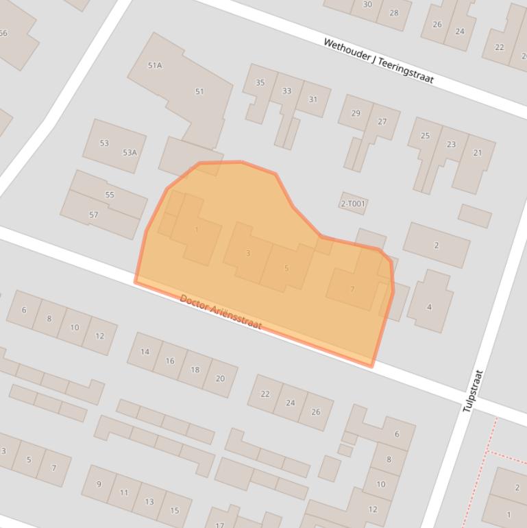 Kaart van postcodegebied 6987CA.