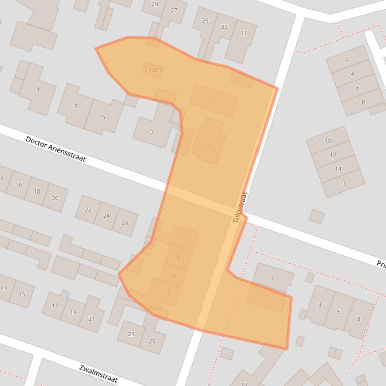 Kaart van postcodegebied 6987CD.