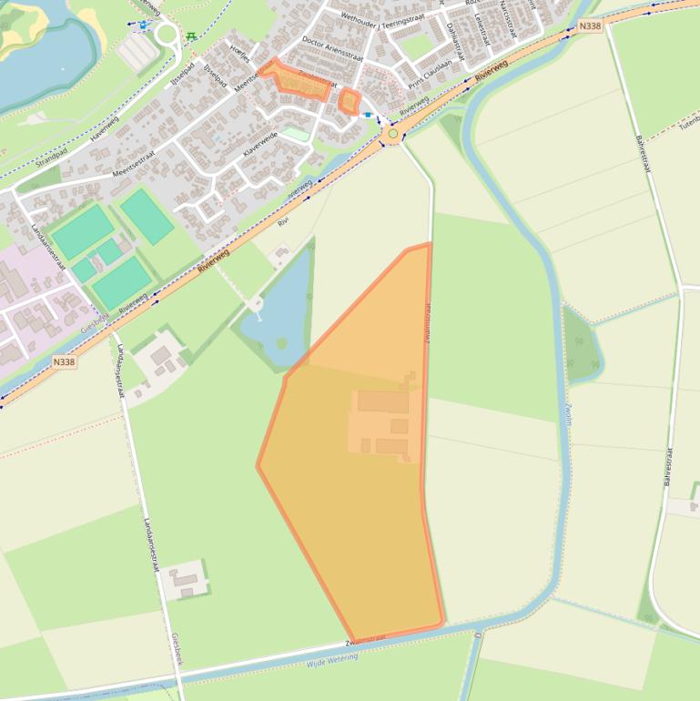 Kaart van postcodegebied 6987CG.