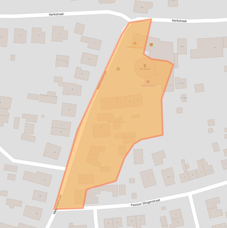 Kaart van postcodegebied 6987CH.