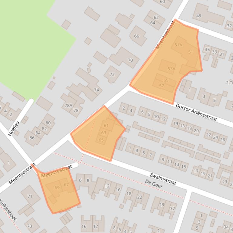 Kaart van postcodegebied 6987CK.