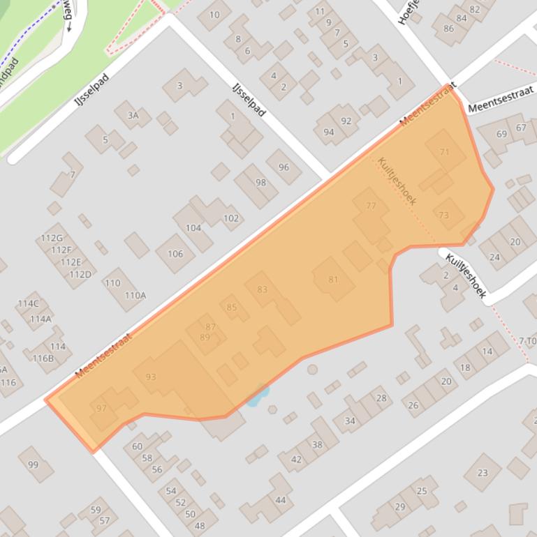 Kaart van postcodegebied 6987CL.