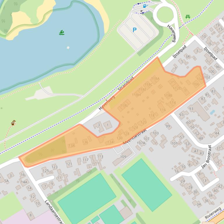 Kaart van postcodegebied 6987CS.