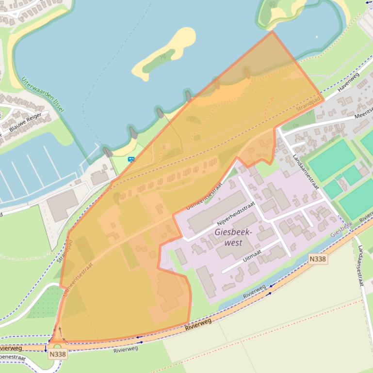 Kaart van postcodegebied 6987CX.