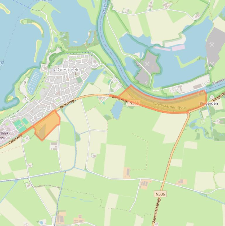 Kaart van postcodegebied 6987CZ.