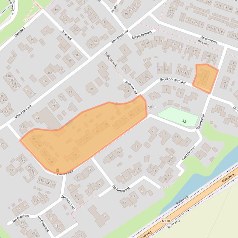 Kaart van postcodegebied 6987DB.