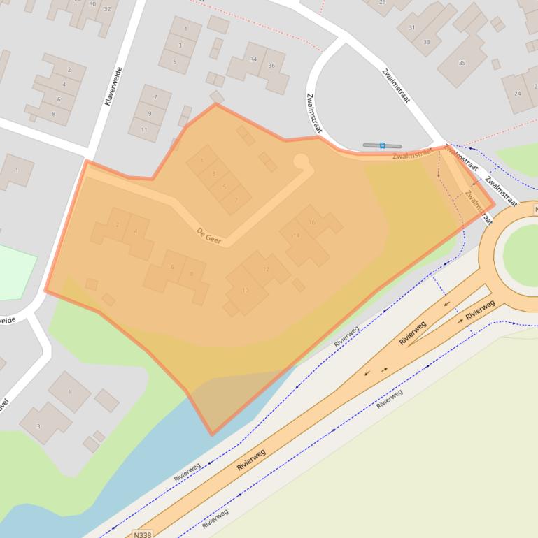 Kaart van postcodegebied 6987DC.