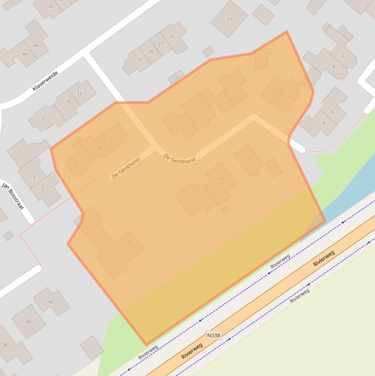 Kaart van postcodegebied 6987DH.