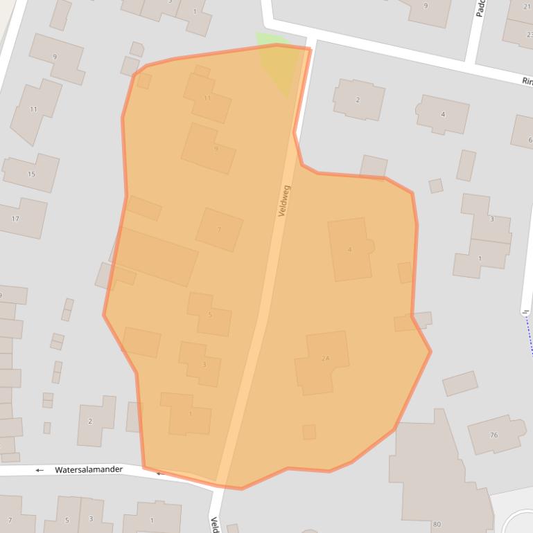 Kaart van postcodegebied 6987EB.