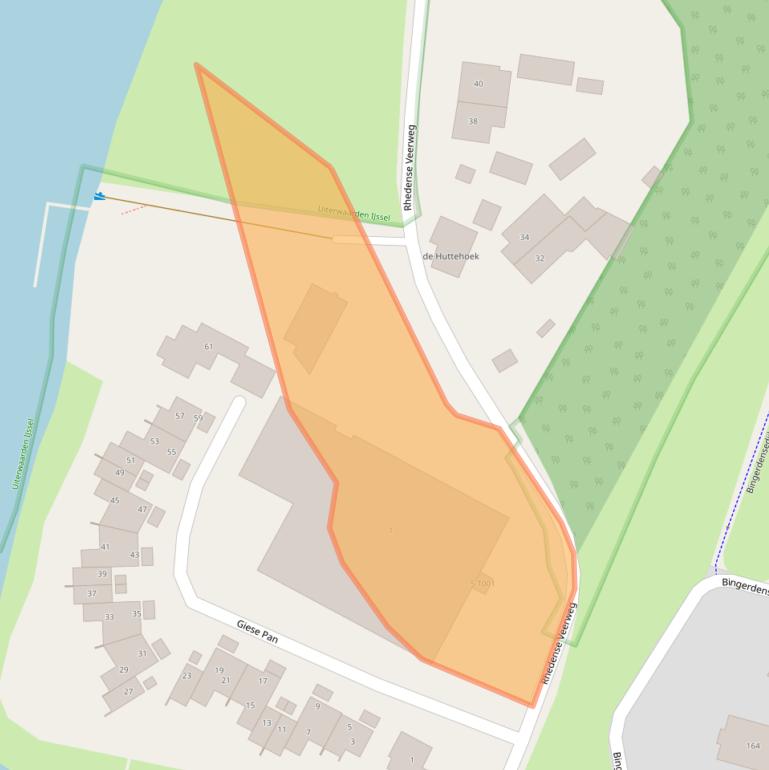 Kaart van postcodegebied 6987EC.