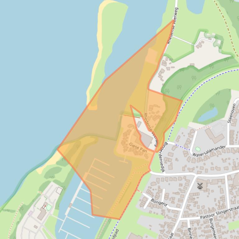 Kaart van postcodegebied 6987ED.