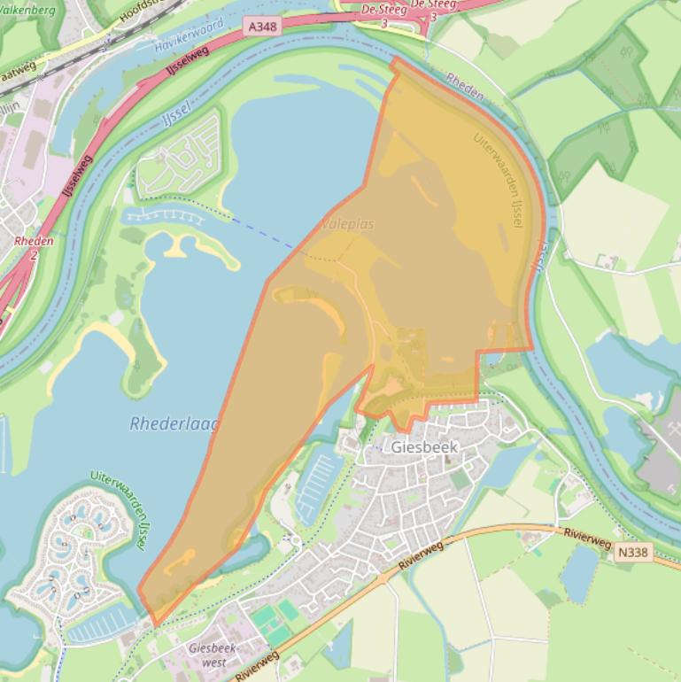 Kaart van postcodegebied 6987EE.