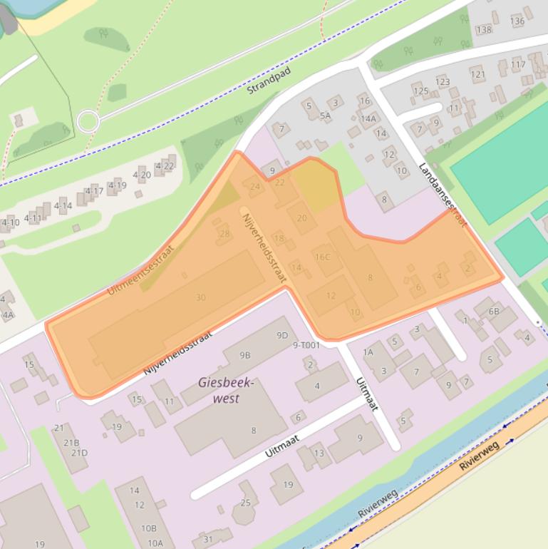 Kaart van postcodegebied 6987EM.