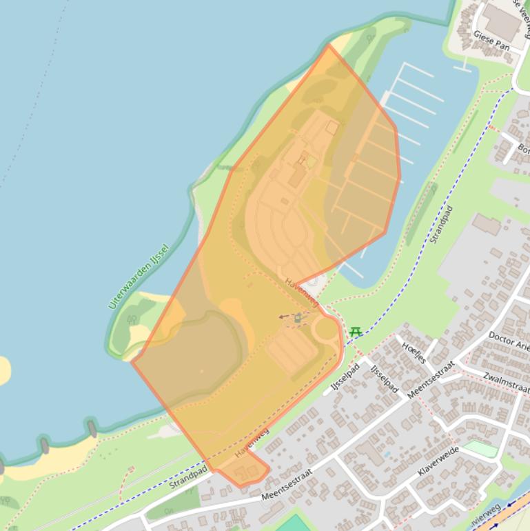 Kaart van postcodegebied 6987EP.