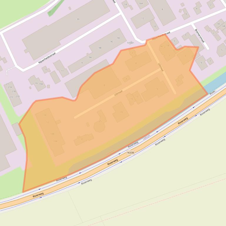 Kaart van postcodegebied 6987ER.