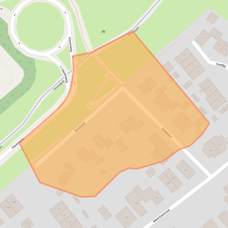 Kaart van postcodegebied 6987ET.