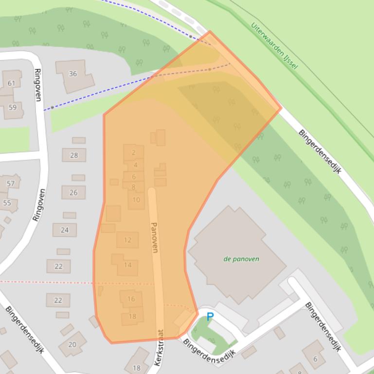 Kaart van postcodegebied 6987EV.