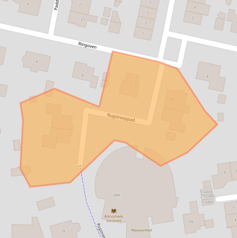 Kaart van postcodegebied 6987GB.