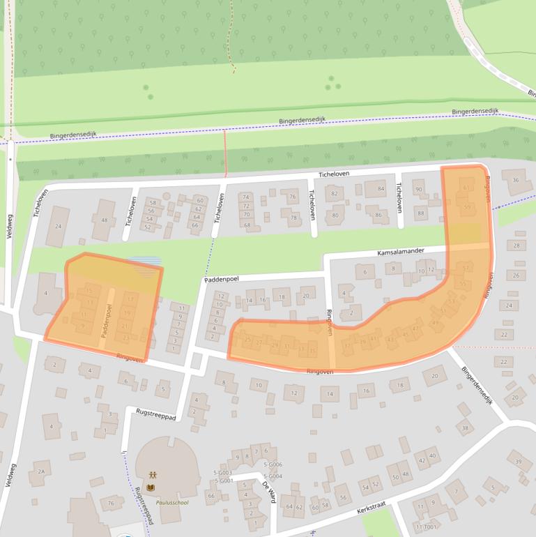 Kaart van postcodegebied 6987GD.