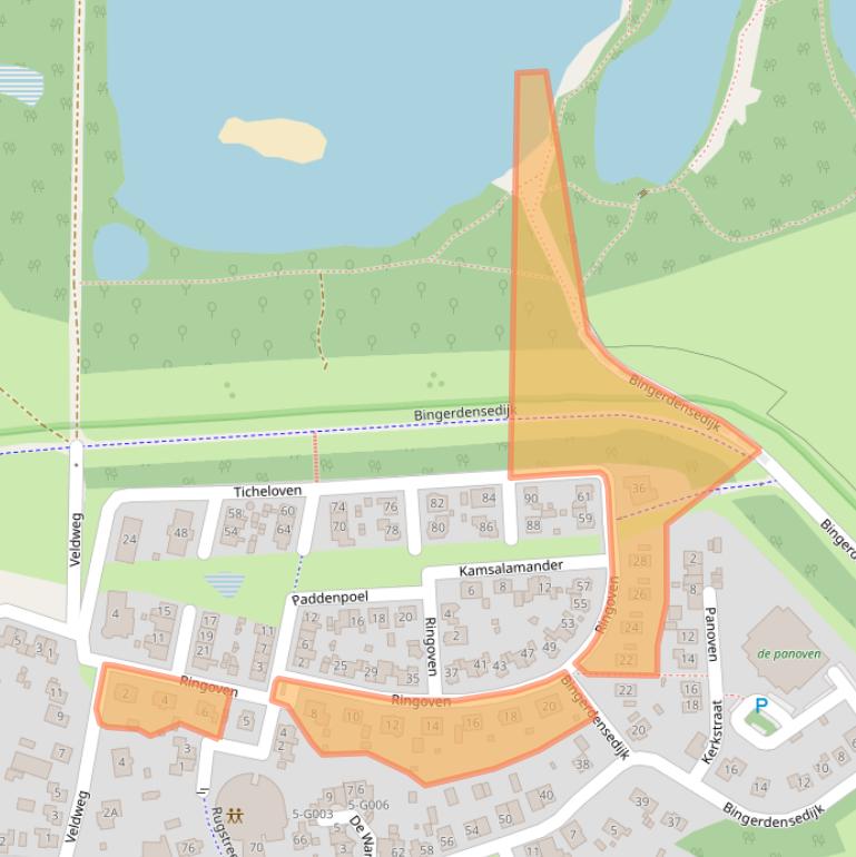 Kaart van postcodegebied 6987GE.