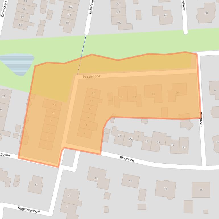 Kaart van postcodegebied 6987GG.